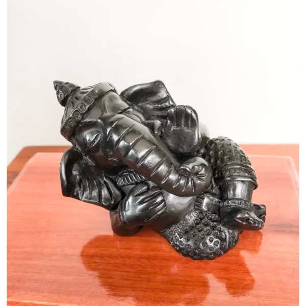 Tượng Thần Ganesha – Phong cách Ekakshara Ban Phước – Màu Nâu Đất – Cao 10.5 cm - Ảnh 4