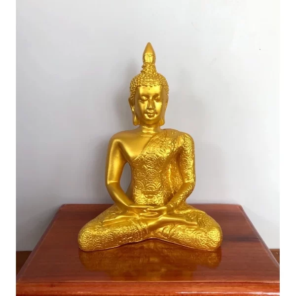 Tượng Phật Thích Ca – Phong Thái Thiền Định – Phật Bản Mệnh Thứ Năm – Màu Cổ – Mặt Đế 4 Inch - Ảnh 6