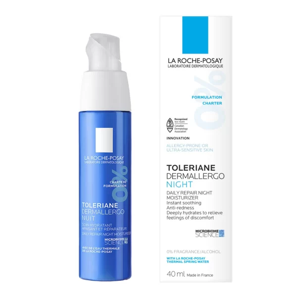 Toleriane Dermallergo Fluide / Cream / Night – La Roche-Posay – Bộ dưỡng làm dịu, phục hồi da nhạy cảm, dễ kích ứng, dùng cả ngày và đêm - Ảnh 2