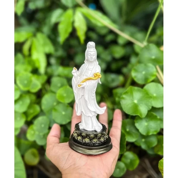 Tượng quan âm bồ tát cầm Quyền trượng Yuyi - 6,8 inch