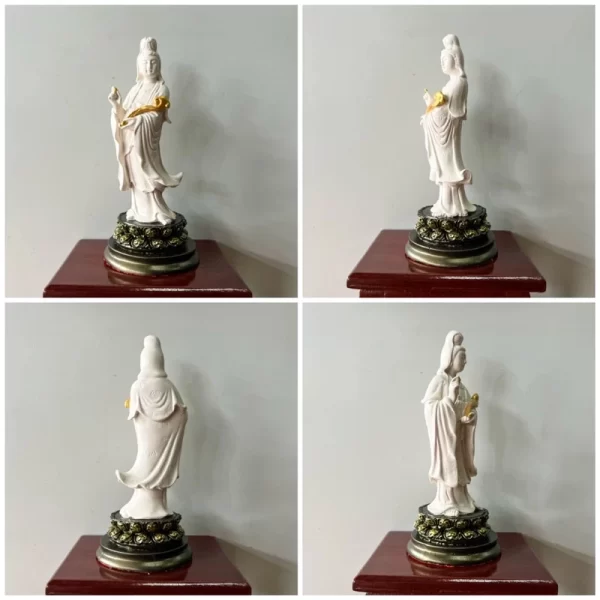 Tượng quan âm bồ tát cầm Quyền trượng Yuyi - 6,8 inch - Ảnh 4