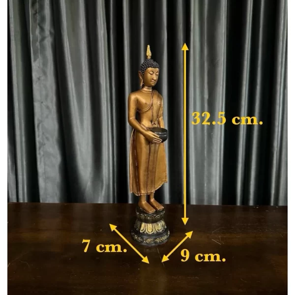 Tượng phật Buddha Chiang Saen Các ngày trong tuần – 5 inch – Màu vàng - Ảnh 8