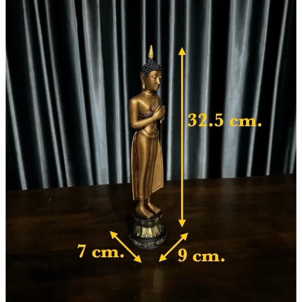 Tượng phật Buddha Chiang Saen Các ngày trong tuần – 5 inch – Màu vàng - Ảnh 3