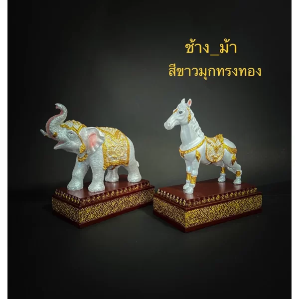 Tượng voi & ngựa có đế đứng - Tượng cao cấp - Ảnh 4