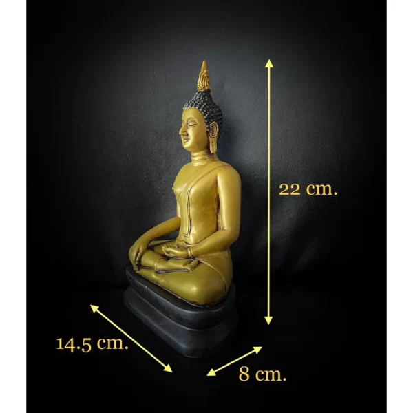 Tượng Phật Sukhothai – Màu Vàng Earth Tone – Mặt Đế 5 Inch - Ảnh 4