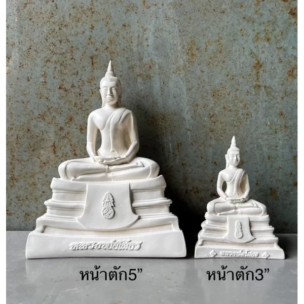Tượng đức phật ngồi thiền - trắng ngà - 5 inch và 3 inch - Ảnh 2