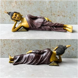 Tượng Phật Nằm – Phật Thích Ca Phong Thái An Lạc – Màu Earth Tone – Mặt Đế 5 Inch