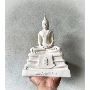 Tượng đức phật ngồi thiền - trắng ngà - 5 inch và 3 inch