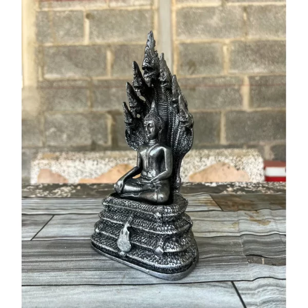 Tượng Phật Phong Thái Naga – Phật Ngồi Dưới Tán Rắn – Màu 3 Gươm Cổ – Cao 22 cm - Ảnh 3