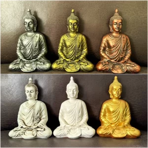 Tượng Phật Thích Ca – Phong Thái Thiền Định – Mặt Đế 4 Inch – Phong Cách Ấn Độ – 6 Màu Lựa Chọn