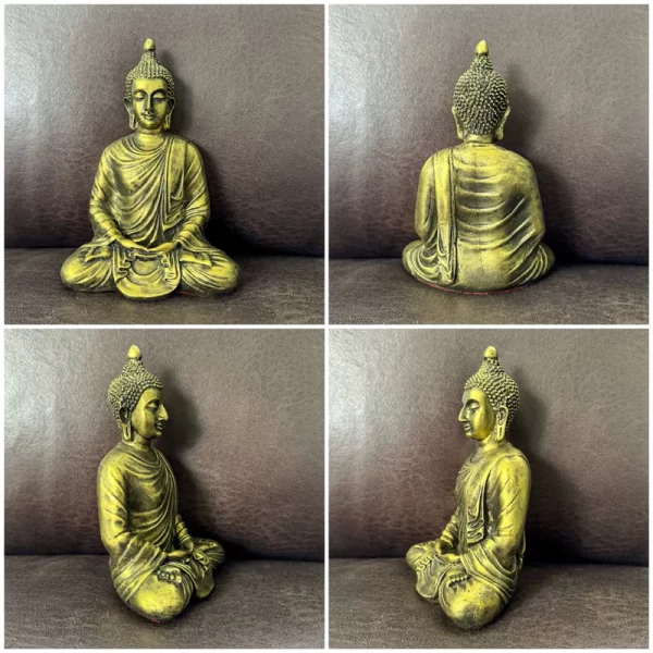 Tượng Phật Thích Ca – Phong Thái Thiền Định – Mặt Đế 4 Inch – Phong Cách Ấn Độ – 6 Màu Lựa Chọn - Ảnh 2