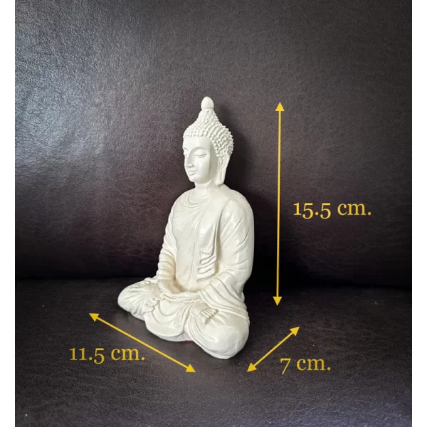 Tượng Phật Thích Ca – Phong Thái Thiền Định – Mặt Đế 4 Inch – Phong Cách Ấn Độ – 6 Màu Lựa Chọn - Ảnh 3
