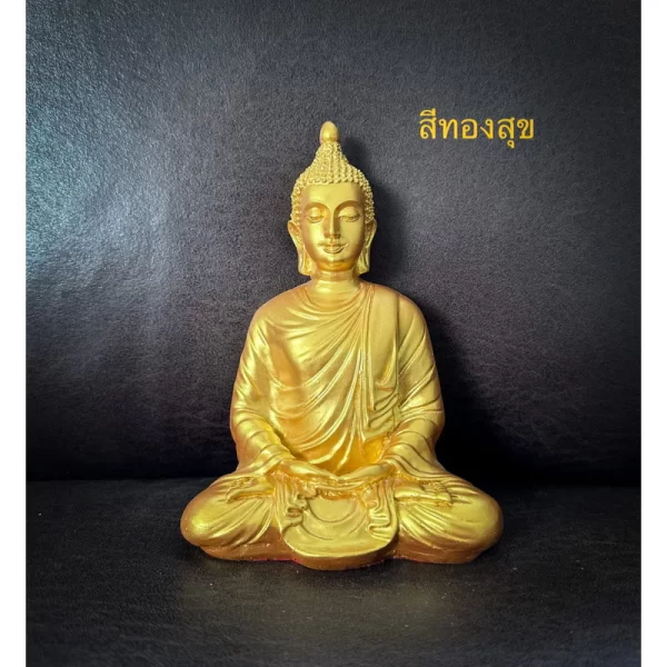 Tượng Phật Thích Ca – Phong Thái Thiền Định – Mặt Đế 4 Inch – Phong Cách Ấn Độ – 6 Màu Lựa Chọn - Ảnh 9