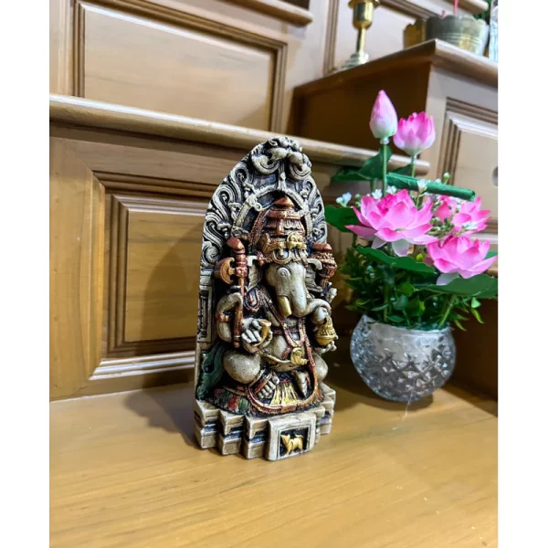 Tượng thần Ganesha Rinamochan – Dáng giải nghiệp và xóa nợ – Phong cách Ấn Độ – Màu Earth Tone - Ảnh 2