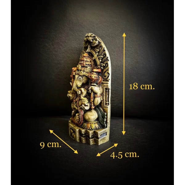 Tượng thần Ganesha Rinamochan – Dáng giải nghiệp và xóa nợ – Phong cách Ấn Độ – Màu Earth Tone - Ảnh 3