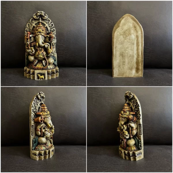 Tượng thần Ganesha Rinamochan – Dáng giải nghiệp và xóa nợ – Phong cách Ấn Độ – Màu Earth Tone - Ảnh 4