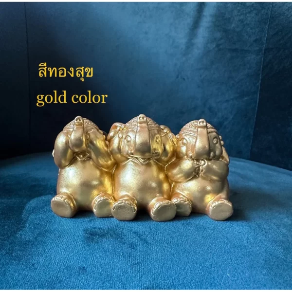 Tượng 3 voi Dhamma - Có 6 màu sắc - Ảnh 7