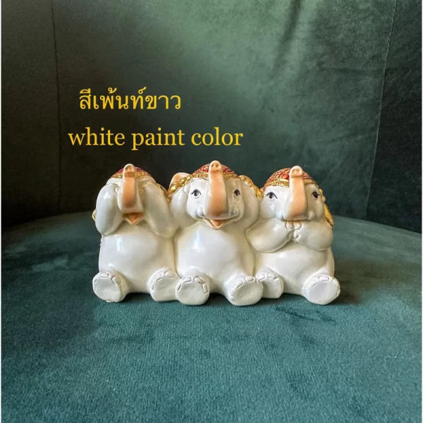 Tượng 3 voi Dhamma - Có 6 màu sắc - Ảnh 6