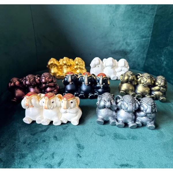 Tượng 3 voi Dhamma - Có 6 màu sắc - Ảnh 3