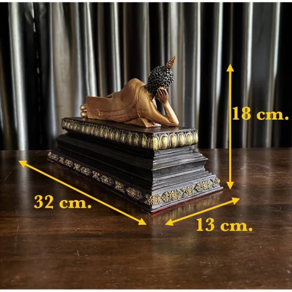 Tượng Phật Nằm – Phật Thích Ca Tư Thế Nhập Niết Bàn – Sơn Giả Đồng Cổ – Mặt Đế 5 Inch - Ảnh 4