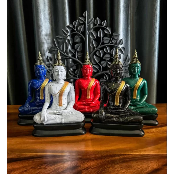 Tượng Phật Thích Ca – Phong Cách Sukhothai - Sơn Giả Cổ Vân Nứt – Mặt Đế 5 Inch - Ảnh 2