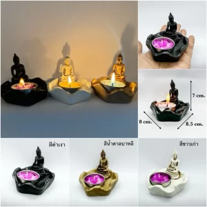 Giá đỡ nến - Mẫu đức phật và đài sen - Có 3 màu sắc