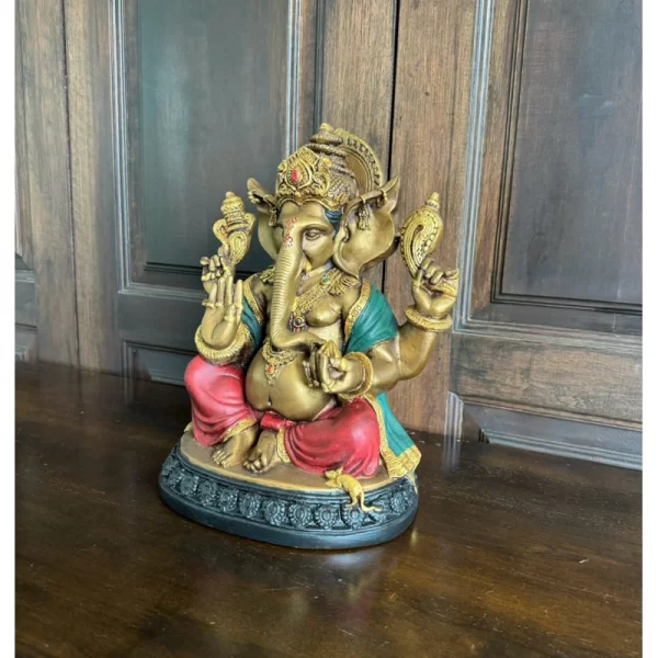 Tượng thần Ganesha – Phong cách Ấn Độ cổ – Dáng ban phước – Cao 30 cm - Ảnh 4