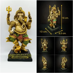 Tượng thần Ganesha – Dáng chiêu tài – Phong cách cổ điển Earth Tone