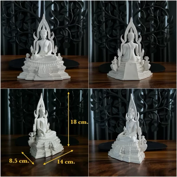 Tượng đức phật Chinrạ - 3 inch - trắng ngà theo phong cách tối giản, cao cấp - Ảnh 3