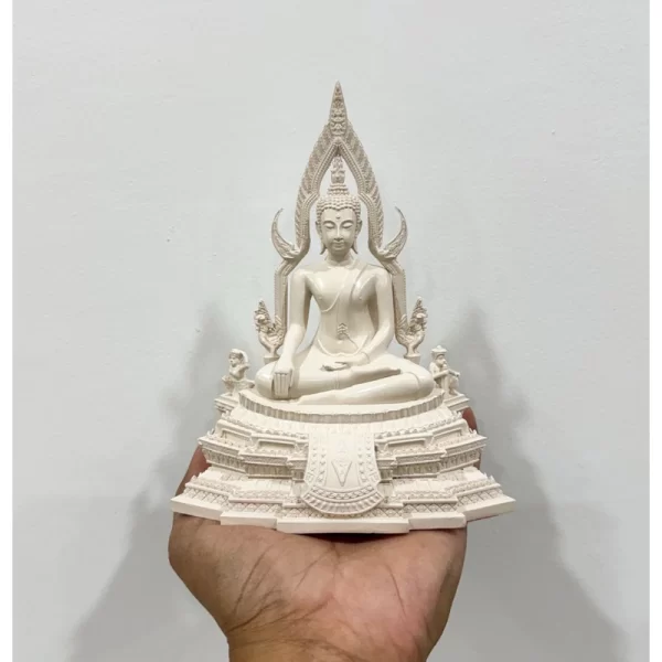 Tượng đức phật Chinrạ - 3 inch - trắng ngà theo phong cách tối giản, cao cấp - Ảnh 5