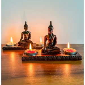 Giá đỡ nến thơm tượng Phật – Quà lưu niệm thủ công từ Thái Lan