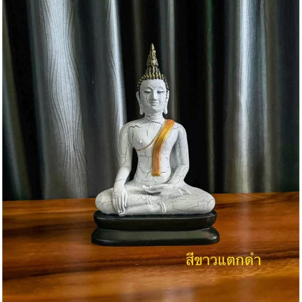 Tượng Phật Thích Ca – Phong Cách Sukhothai - Sơn Giả Cổ Vân Nứt – Mặt Đế 5 Inch - Ảnh 8