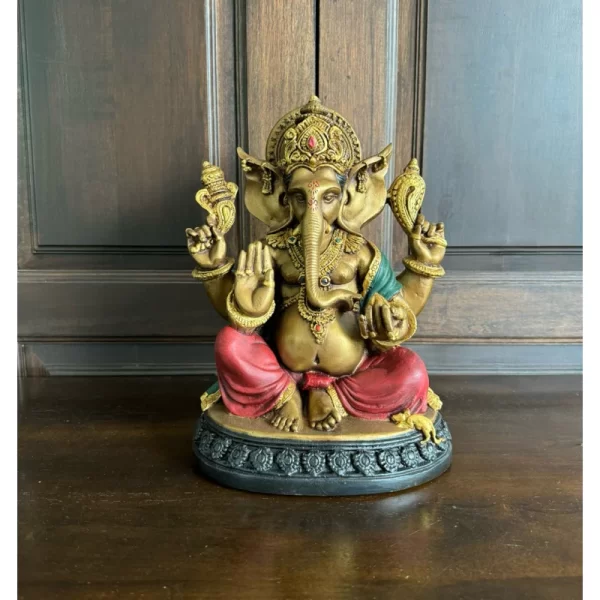 Tượng thần Ganesha – Phong cách Ấn Độ cổ – Dáng ban phước – Cao 30 cm - Ảnh 2