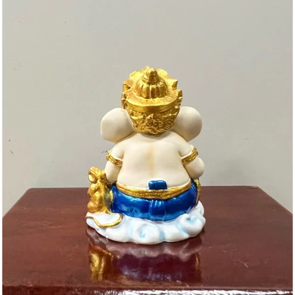Tượng Ganesha Phong Thái Vương Giả – Phiên Bản Ngồi Bệ Mây – Màu Đỏ & Xanh – Cao 6 cm - Ảnh 7