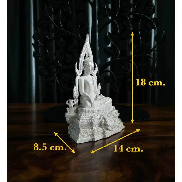 Tượng đức phật Chinrạ - 3 inch - trắng ngà theo phong cách tối giản, cao cấp - Ảnh 2