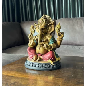 Tượng thần Ganesha – Phong cách Ấn Độ cổ – Dáng ban phước – Cao 30 cm