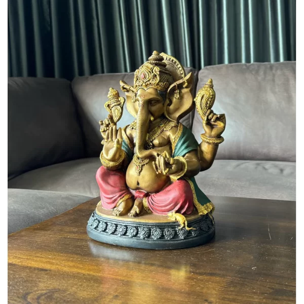 Tượng thần Ganesha – Phong cách Ấn Độ cổ – Dáng ban phước – Cao 30 cm