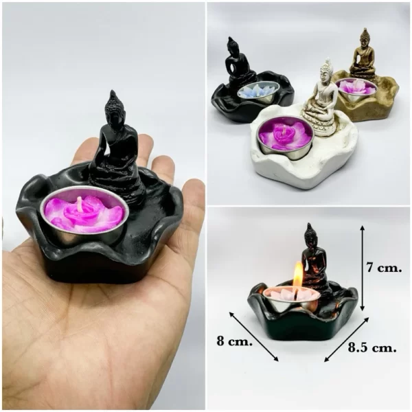 Giá đỡ nến - Mẫu đức phật và đài sen - Có 3 màu sắc - Ảnh 2