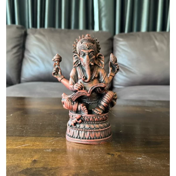 Tượng Ganesha Đọc Sách – Phong Thái Trí Tuệ – Có 3 màu sắc – Mặt Đế 7.5×11×16.5 cm - Ảnh 5
