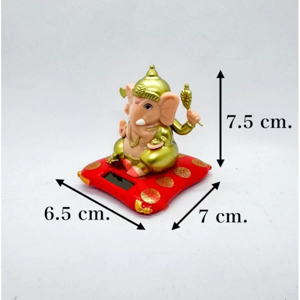 Tượng thần Ganesha 4 tay – Dáng ban phước – Phiên bản năng lượng mặt trời - Ảnh 2
