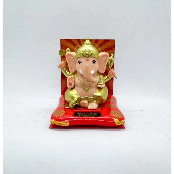 Tượng thần Ganesha 4 tay – Dáng ban phước – Phiên bản năng lượng mặt trời