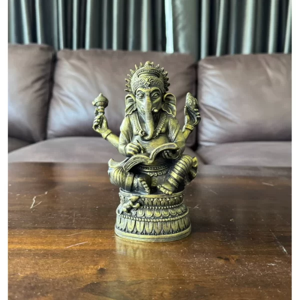 Tượng Ganesha Đọc Sách – Phong Thái Trí Tuệ – Có 3 màu sắc – Mặt Đế 7.5×11×16.5 cm - Ảnh 8