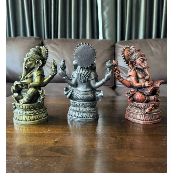 Tượng Ganesha Đọc Sách – Phong Thái Trí Tuệ – Có 3 màu sắc – Mặt Đế 7.5×11×16.5 cm - Ảnh 4