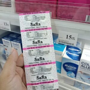 Thuốc Sara Paracetamol Tablets 500 mg / hộp 10 vỉ