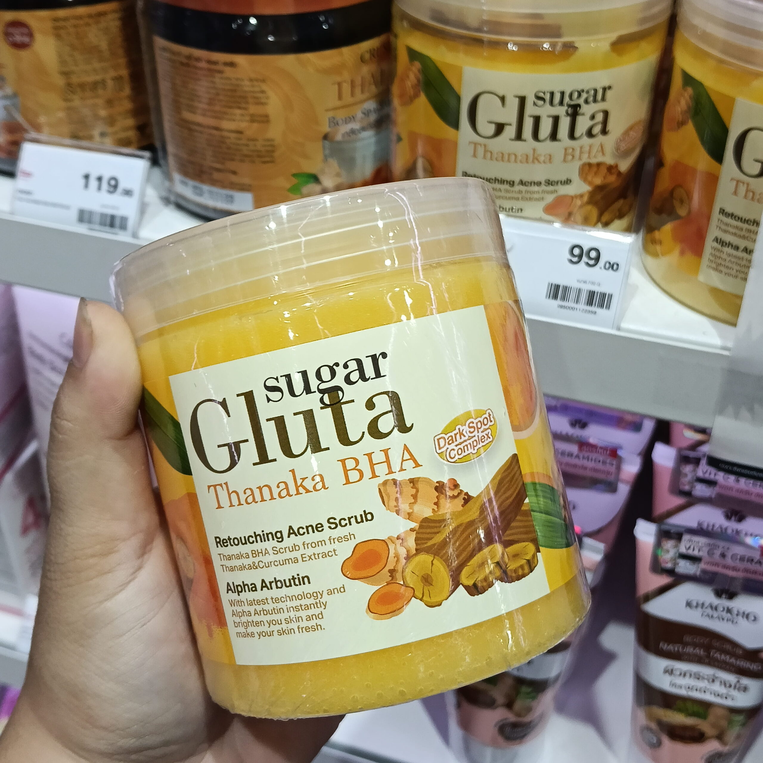 Sugar Gluta Thanaka BHA Retouching Acne Scrub – "Cứu Tinh" Cho Làn Da Thâm Mụn