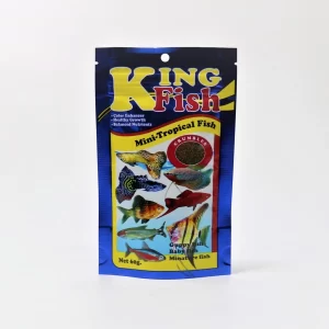 King Fish Mini-Tropical Fish Crumbles Thức ăn hạt mảnh cao cấp  (trọng lượng gói 60g).
