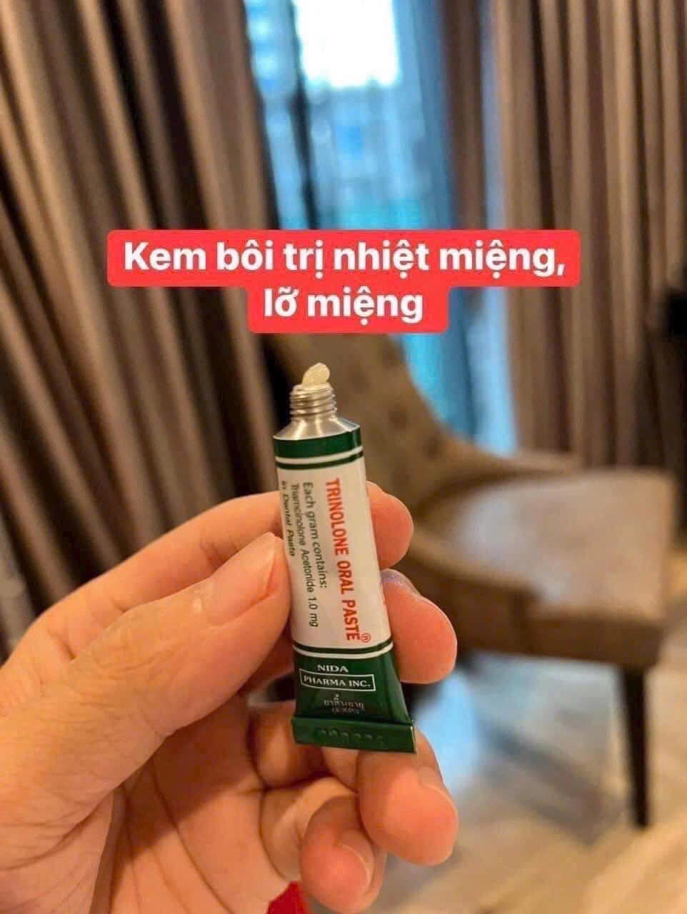 Trinolone Oral Paste KEM BÔI TRỊ NHIỆT MIỆNG, LỞ MIỆNG