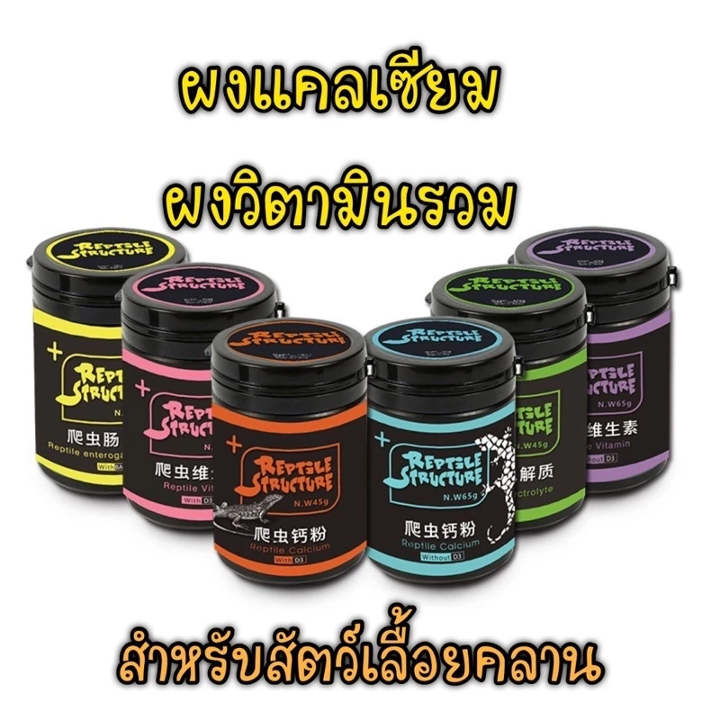 Reptile Structure bộ bột bổ sung dinh dưỡng, vitamin và khoáng chất chuyên dụng cho bò sát của thương hiệu
