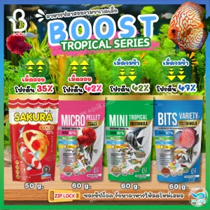 (BOOST TROPICAL SERIES). Thức ăn hạt cao cấp dành cho cá cảnh nhiệt đới nhỏ