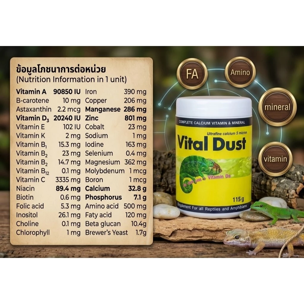 Vital Dust Bột bổ sung dinh dưỡng toàn diện khối lượng 115g